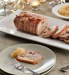 Terrina de pechuga de pavo con foie y compota de manzana