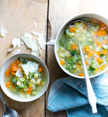 Minestrone de légumes aux petites pâtes