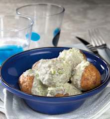 Polpette di vitello in salsa di pistacchi