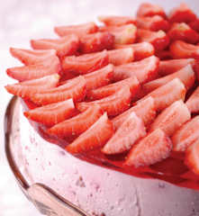 Tourte au séré et aux fraises