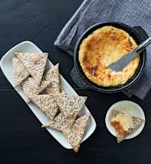 Savoury herb baked ricotta