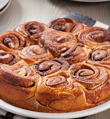 Brioche com creme de chocolate e avelã