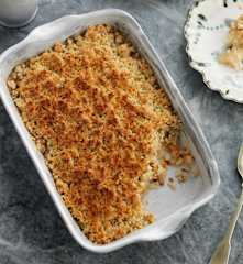 Crumble de amêndoa com pera