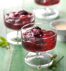 Rote Grutze (red fruit pudding)