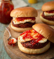 Beetroot and Halloumi Burgers