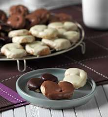 Palmeritas de hojaldre bañadas con chocolate