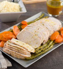 Lomo de cerdo con salsa a las finas hierbas