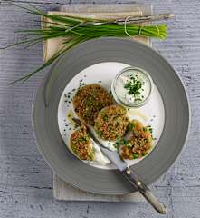 Gemüselaibchen mit Schnittlauchsauce