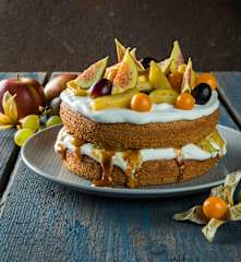 Herbsttorte mit Orangencreme (glutenfrei)