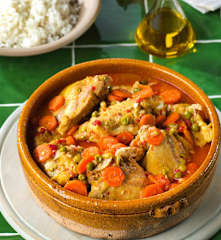 Estofado de contramuslos de pollo de corral