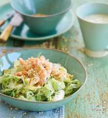 Cocktail de camarão com molho de leite condensado