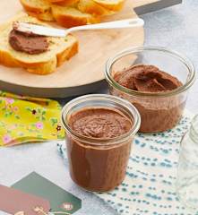 Pâte à tartiner chocolat-noisette-aubergine