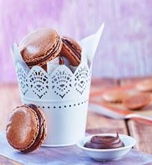 Macarrones de chocolate