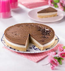 Cheesecake vaniglia e cioccolato
