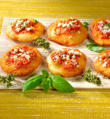 Fried Cheese and Tomato Pizzas