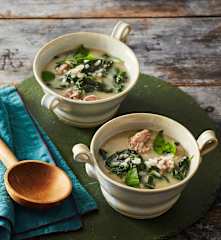 Hähnchen-Eintopf mit Spinat