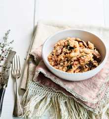Arroz de vitela com legumes