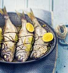 Dorades farcies au pesto de coriandre