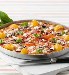 Piza integral de legumes