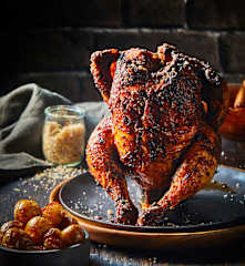 Pollo entero a la cerveza