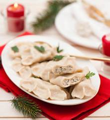 Pierogi z grzybami i karpiem