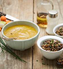 Velouté de légumes et lentilles