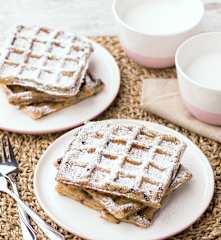 Waffle mele e cioccolato
