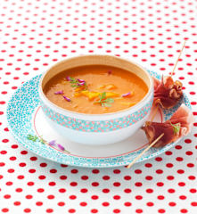 Soupe glacée de poivrons grillés