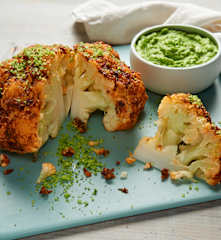 Cauliflower with Pea Purée