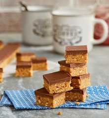 Carrés gourmands au beurre de cacahuète