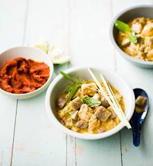 Curry d'aubergine au poulet