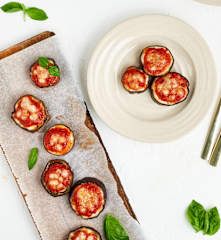 Minipizzas de berenjena