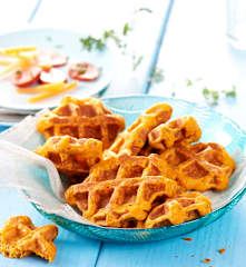 Mini-Waffeln Karotte-Chorizo