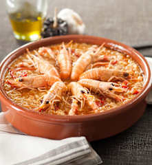 Arroz meloso con cigalas