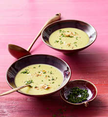 Kalte Kartoffel-Porree-Suppe