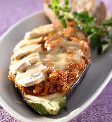 Auberginen mit Amaranthfüllung