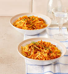 Asia-Pasta mit Garnelen