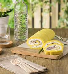 Girelle allo zafferano con pesce spada