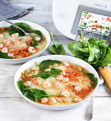 Soupe chinoise crevettes et vermicelles