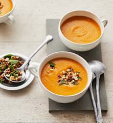 Cremige Möhren-Linsensuppe