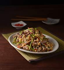 沙茶羊肉拌炒飯