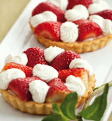 Tarta de fresas y nata