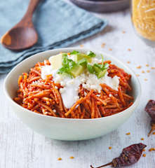 Fideo seco en salsa de chiles TM6