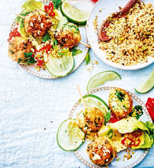 Fishcakes coco, coriandre et citron vert