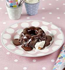 Schokogugel mit Schokosauce