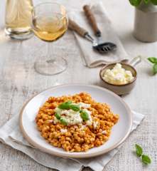 Pęczotto z pomidorami