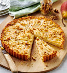 Birnen-Walnuss-Tarte (zuckerfrei)