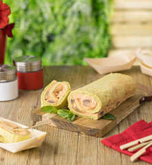 Girelle al basilico con melanzane e Feta