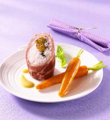 Râble de lapin aux abricots et à la vanille