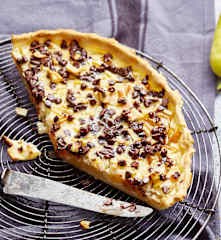 Tarte aux poires et pépites de chocolat